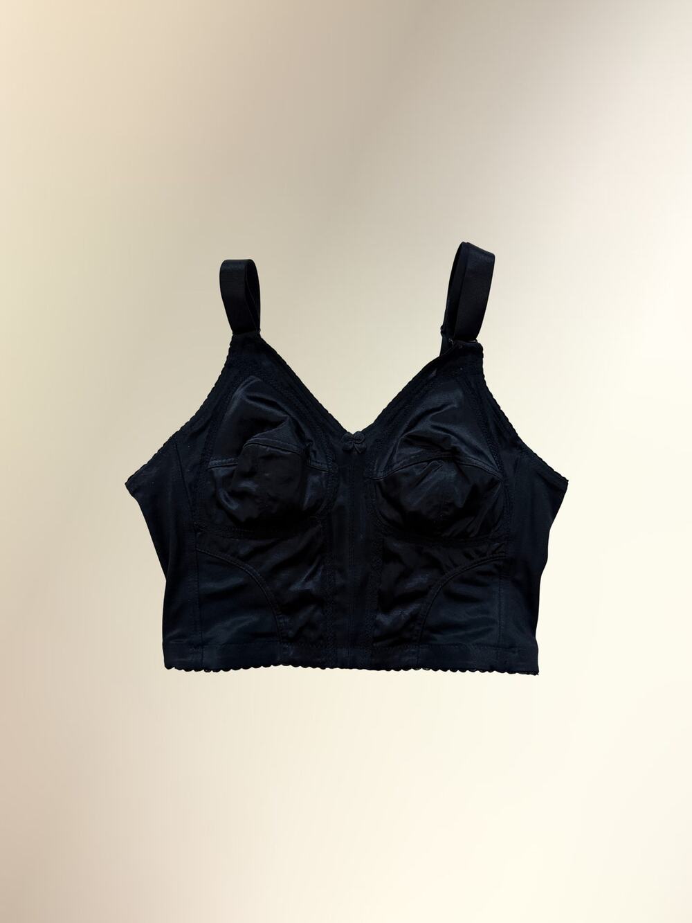 Vintage Diana Secret Black Bustier Corset Bra Top Lingerie Sz 38C